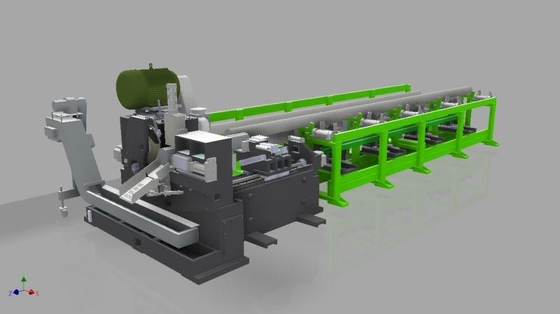 Elektrische 7.5kw 150r/Min Automatic Circular Saw Machine met Barvoeder