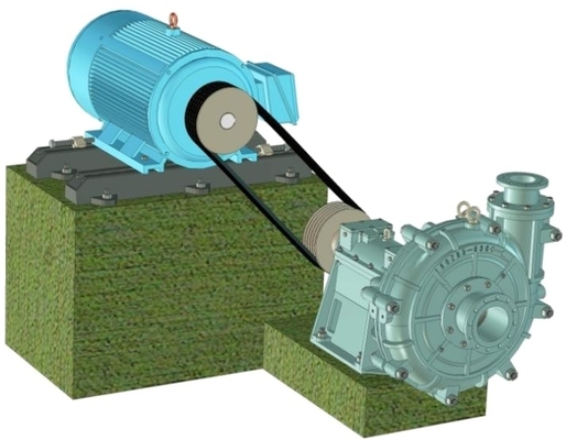Niet Belemmerend 590r/Min Centrifugal Slurry Pump Non die 350ZBD-850 belemmeren